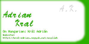 adrian kral business card